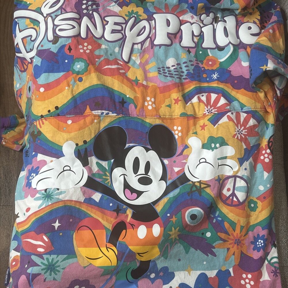 Disney Spirit Jersey Pride Sweatshirt Women Size S Mickey Mouse Cotton - Picture 9 of 11